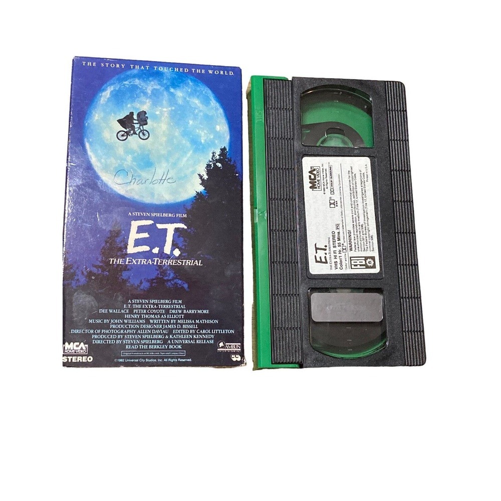E.T. The Extra-Terrestrial (VHS) Green & Black Tape